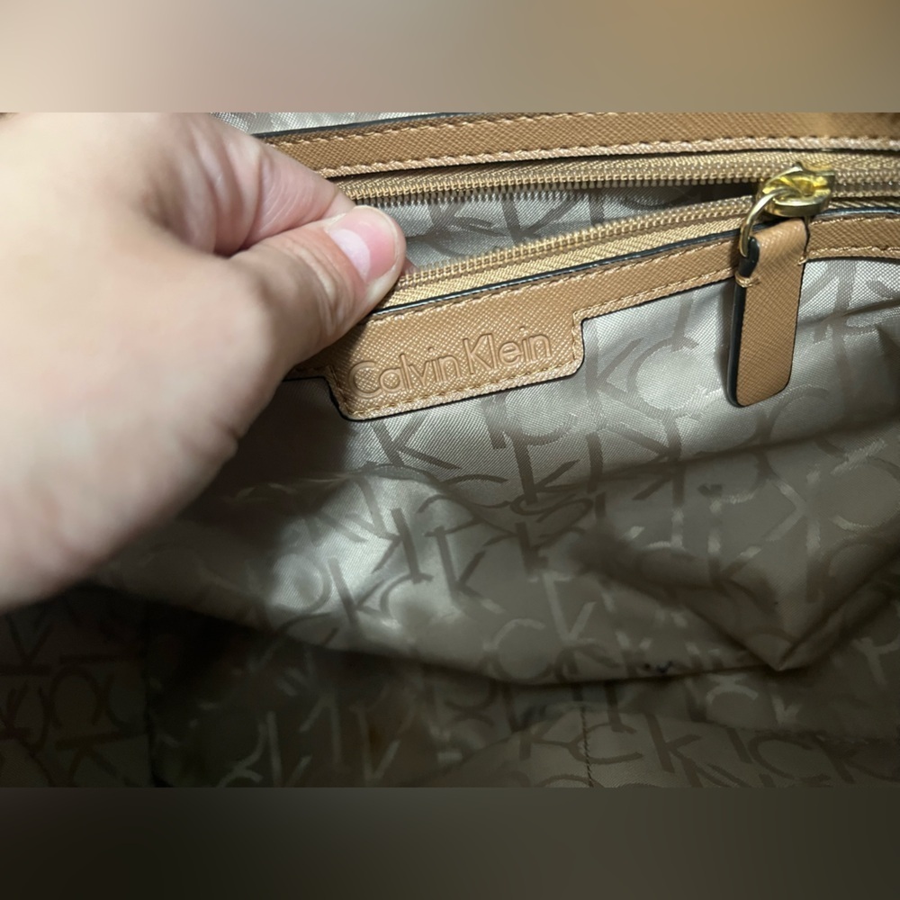 Calvin Klein Brown Monogram Satchel - Picture 8 of 13